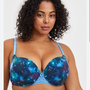 Torrid push up bra, size 44b, blue galaxy